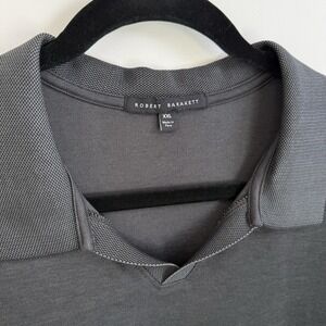 Robert Barakett Hickman Short Sleeved Open Collar‎ Gray Polo Shirt Mens Size XXL